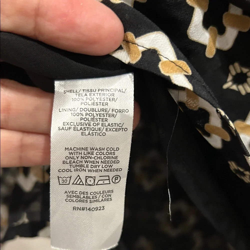 LOFT Black and Cream Blouse - Picture 3 of 4